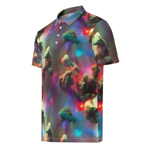 Nebula Dreams on a Men's Slim Fit Polo Shirt