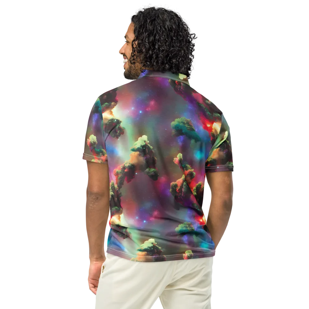Nebula Dreams on Men's Slim Fit Polo Shirt — Back