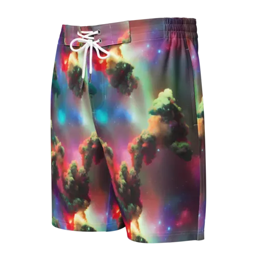 Nebula Dreams on a Men's Board Shorts
