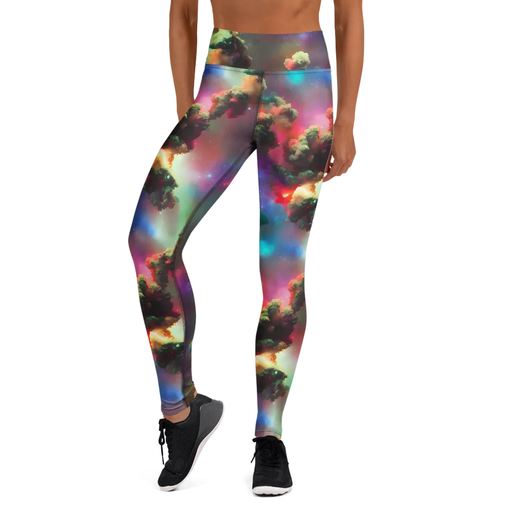 Nebula Dreams on Yoga Leggings — Front