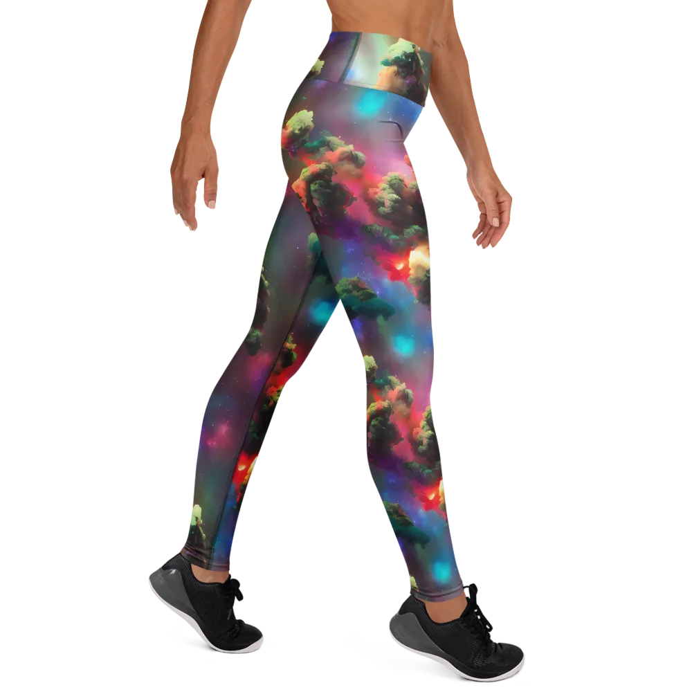 Nebula Dreams on Yoga Leggings — Right