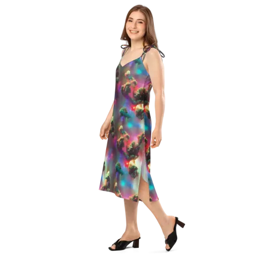 Nebula Dreams on a Slip Dress