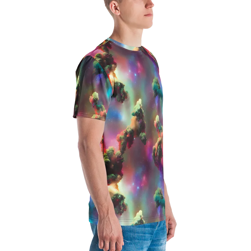 Nebula Dreams on Men's Crew Neck T-Shirt — Right