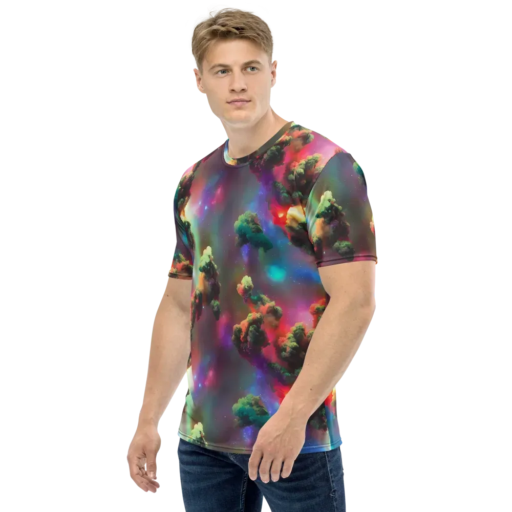 Nebula Dreams on Men's Crew Neck T-Shirt — Left