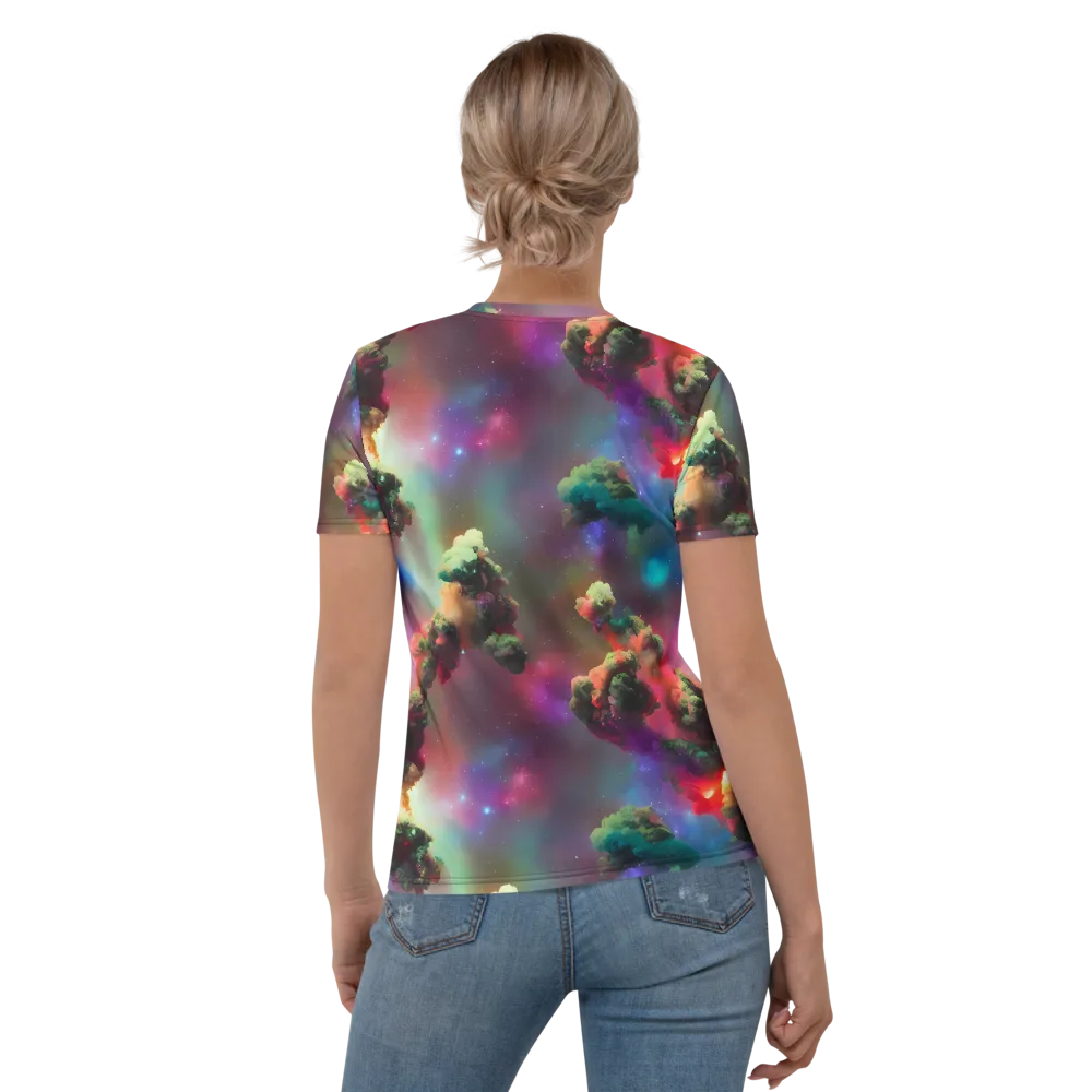 Nebula Dreams on Women's Crew Neck T-Shirt — Back