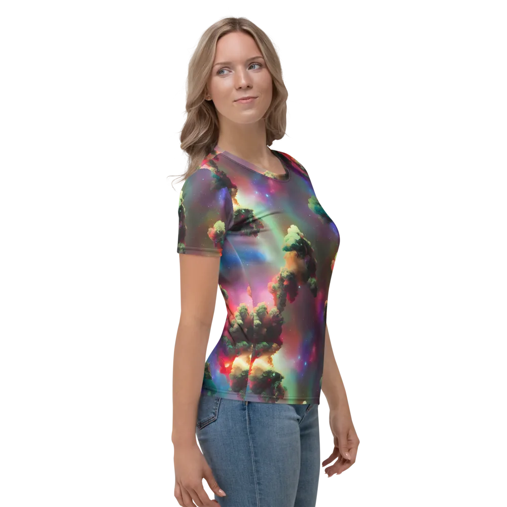 Nebula Dreams on Women's Crew Neck T-Shirt — Right