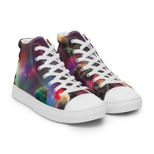 Nebula Dreams on a Women's High Top Canvas Shoes