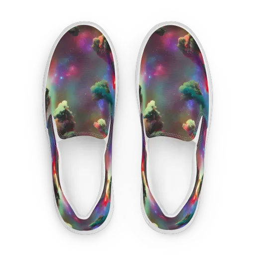 Nebula Dreams on a Women's Slip-On Canvas Shoes