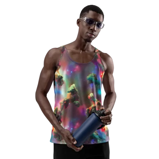 Nebula Dreams on a Men's Tank Top