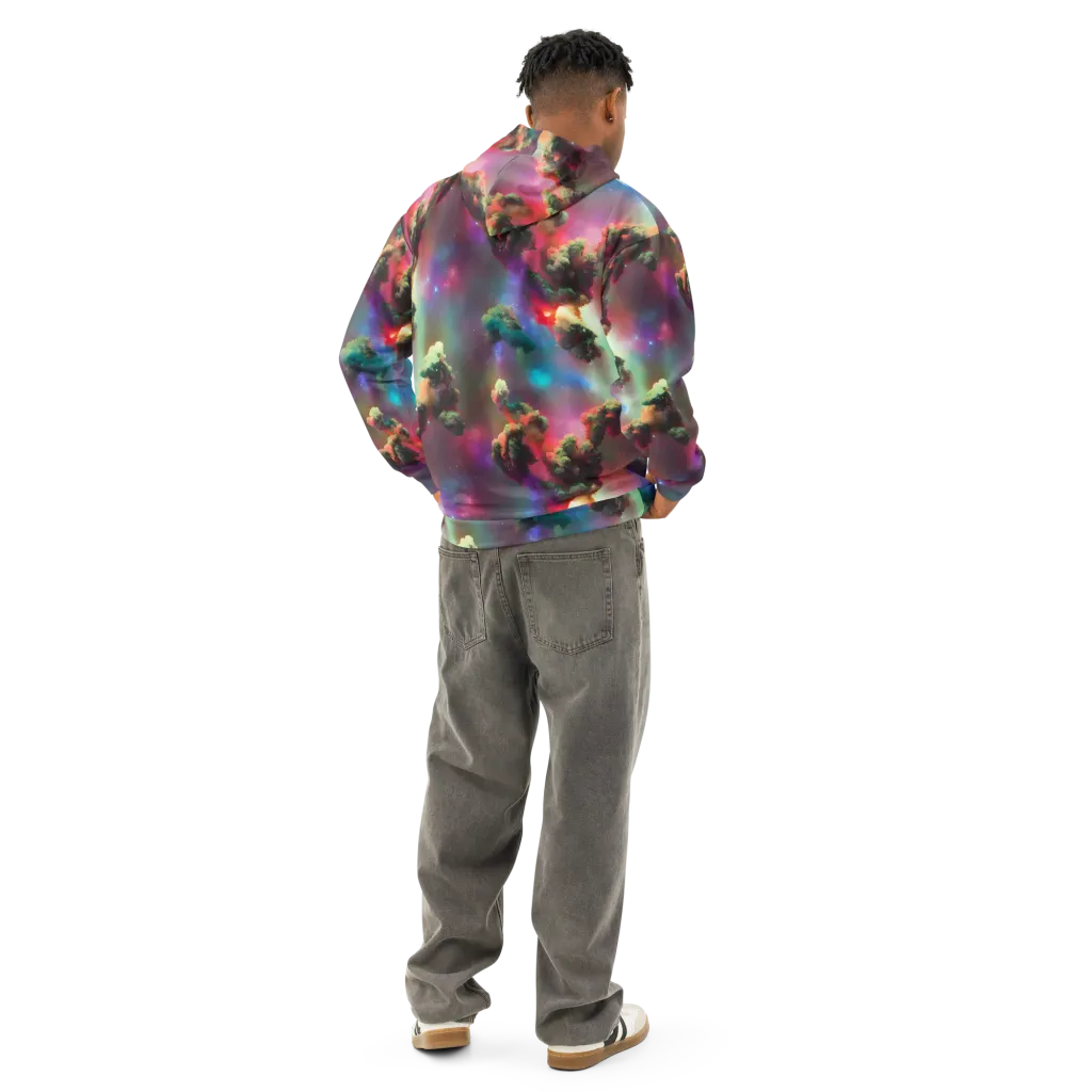Nebula Dreams on Cotton Hoodie — Back