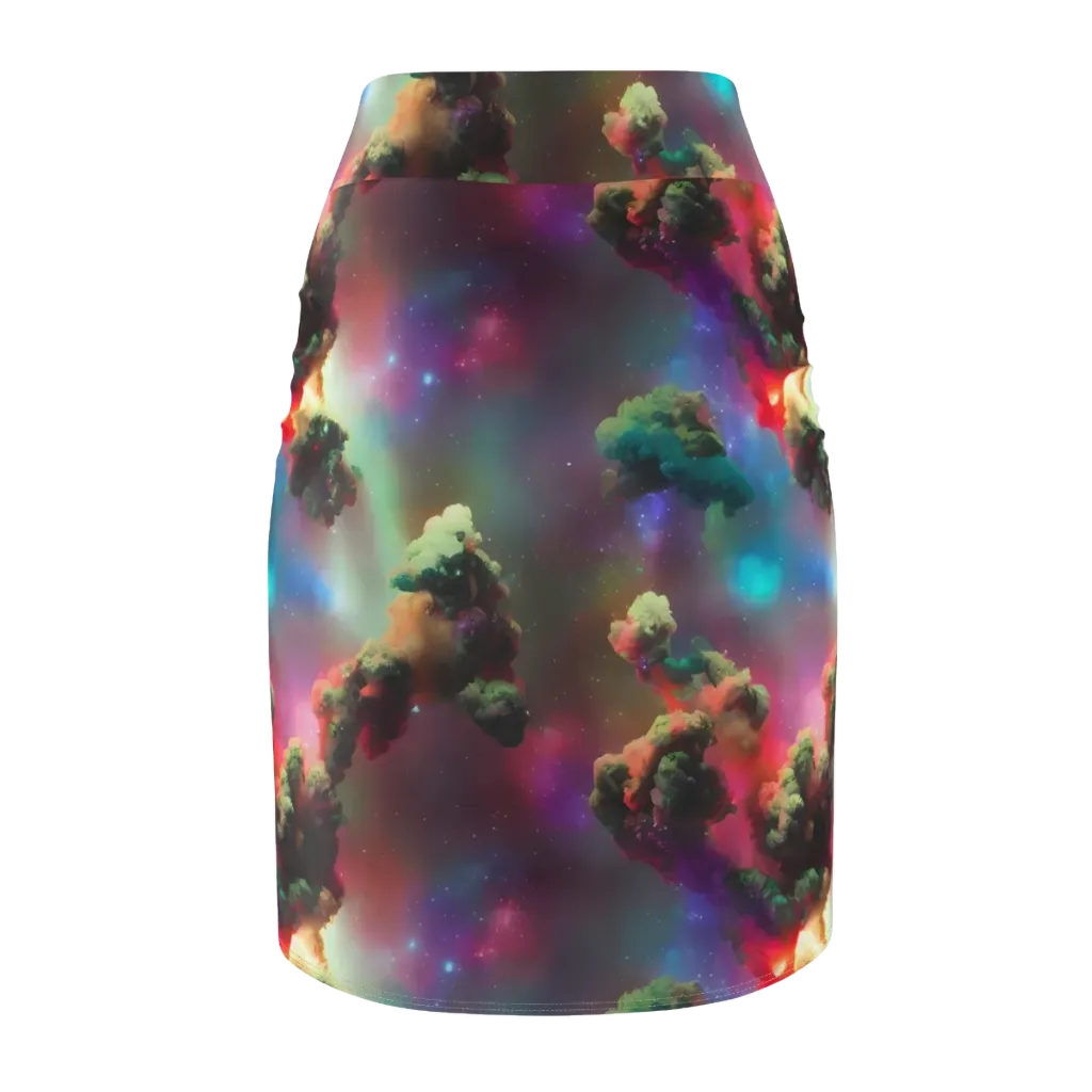 Nebula Dreams on Pencil Skirt — Back