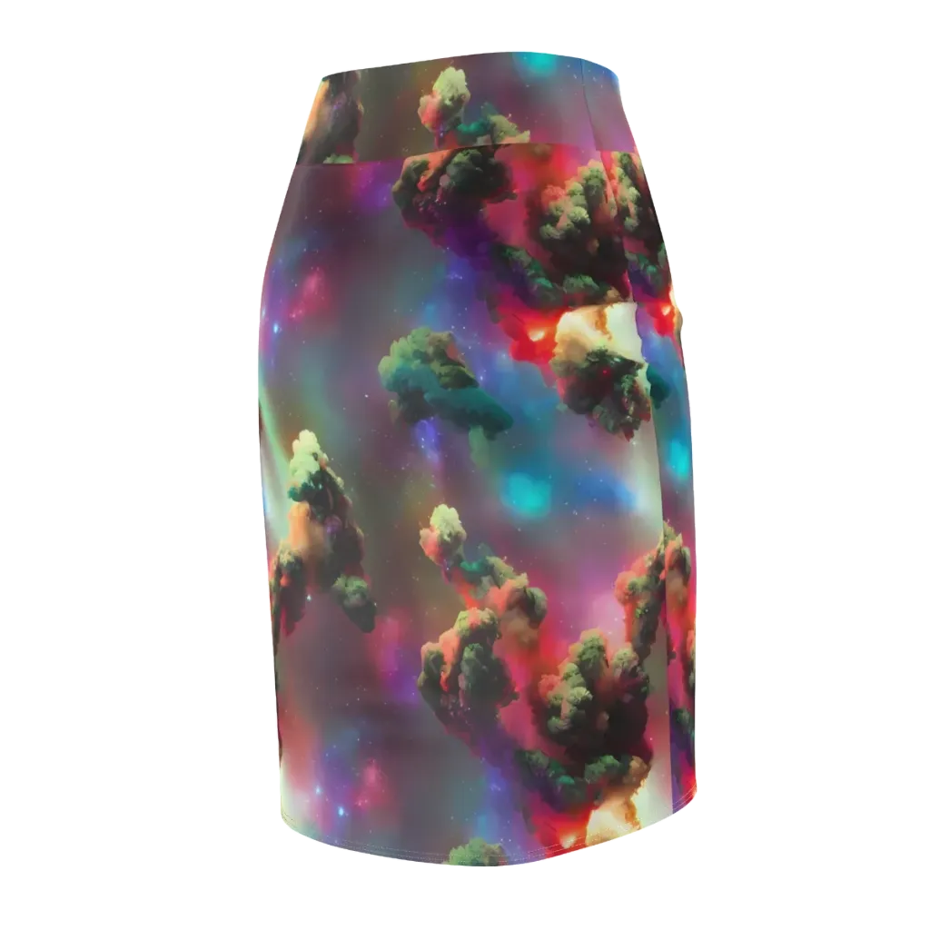 Nebula Dreams on Pencil Skirt — Back Side