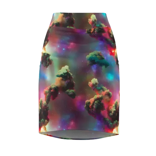 Nebula Dreams on a Pencil Skirt