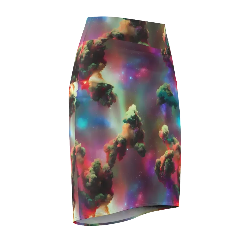 Nebula Dreams on Pencil Skirt — Front Side