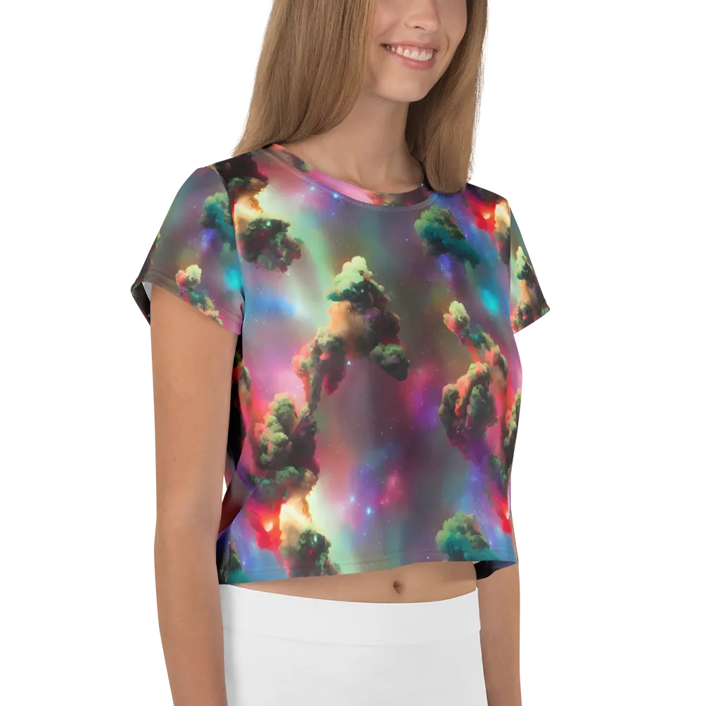 Nebula Dreams on Crop Tee — Right