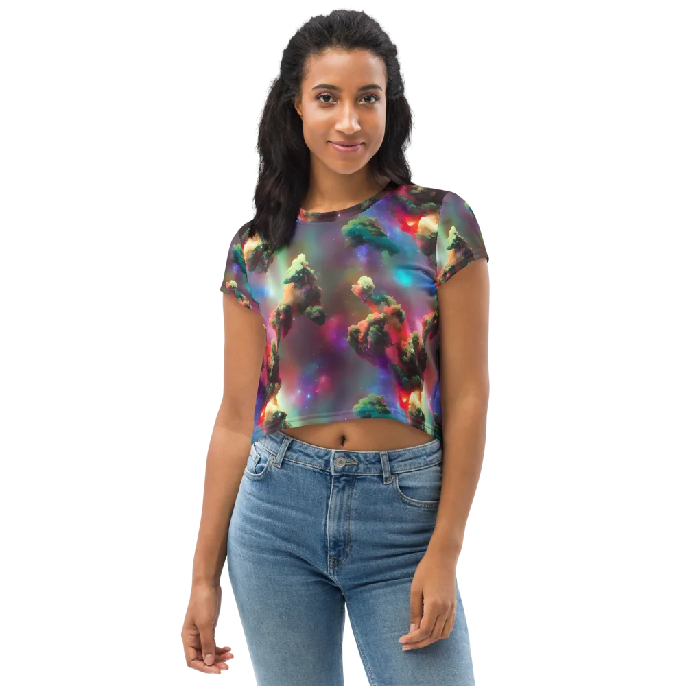 Nebula Dreams on Crop Tee — Front