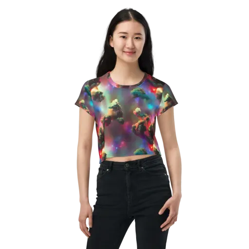 Nebula Dreams on a Crop Tee