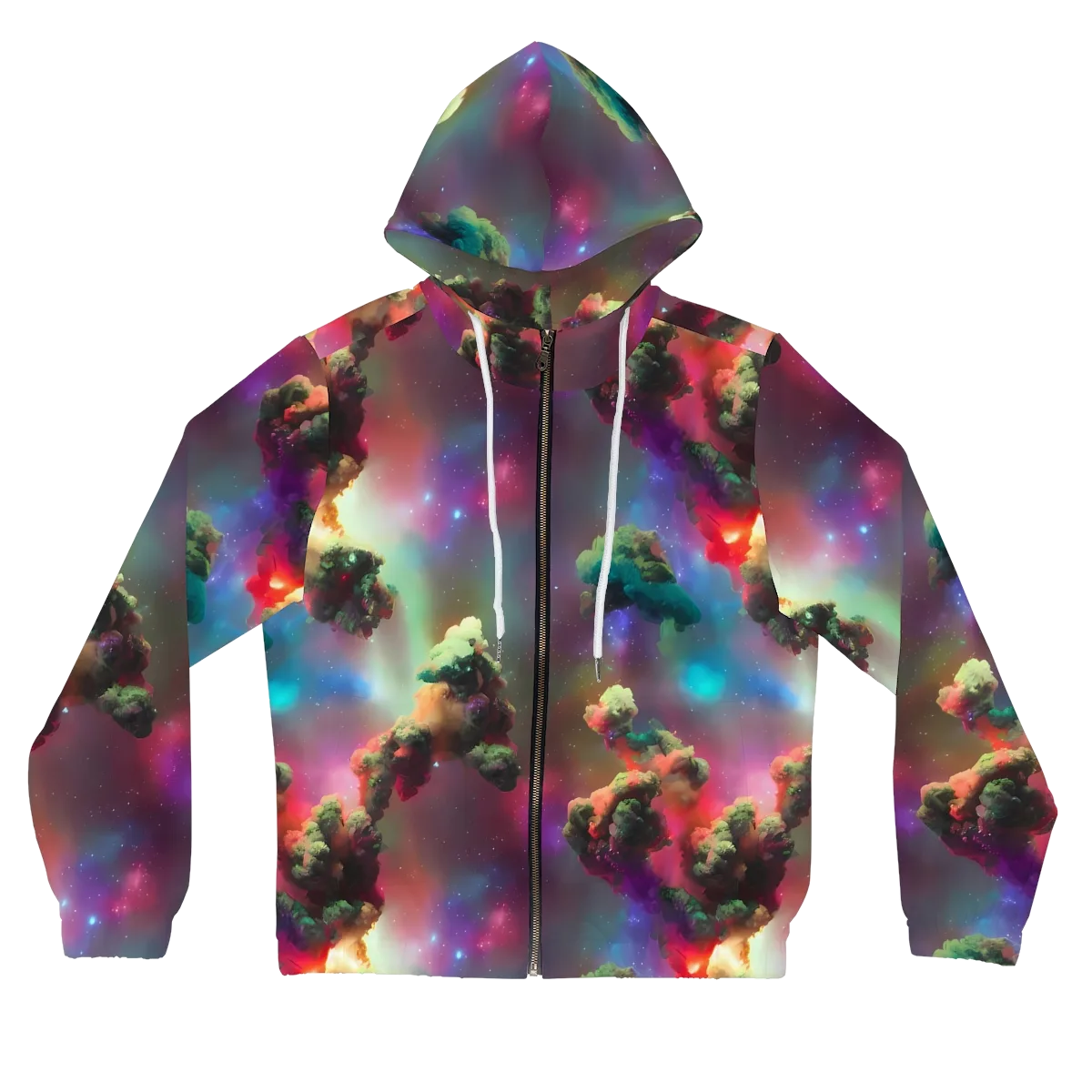 Nebula Dreams on Women's Full-Zip Hoodie — Front