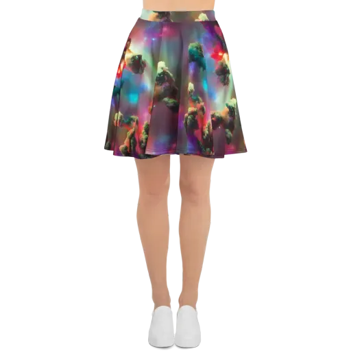 Nebula Dreams on a Skater Skirt