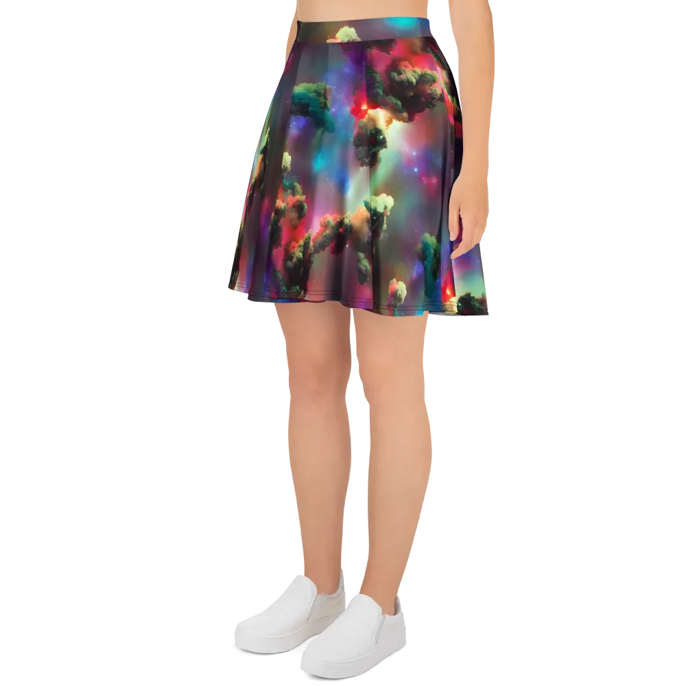 Nebula Dreams on Skater Skirt — Left