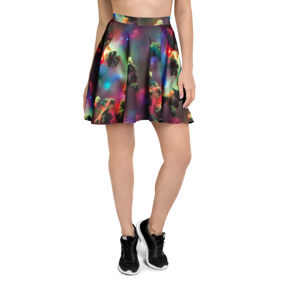 Nebula Dreams on Skater Skirt — Front