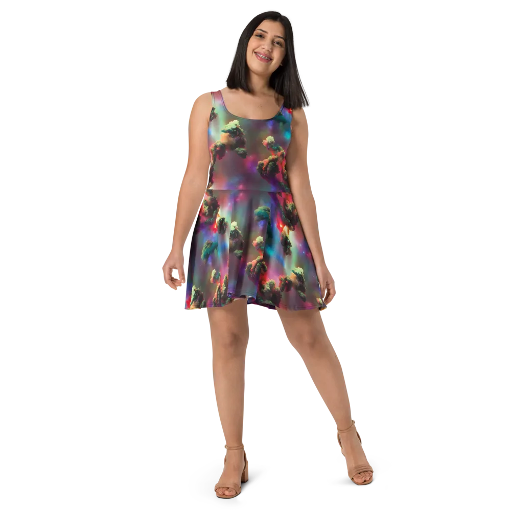 Nebula Dreams on Skater Dress — Front