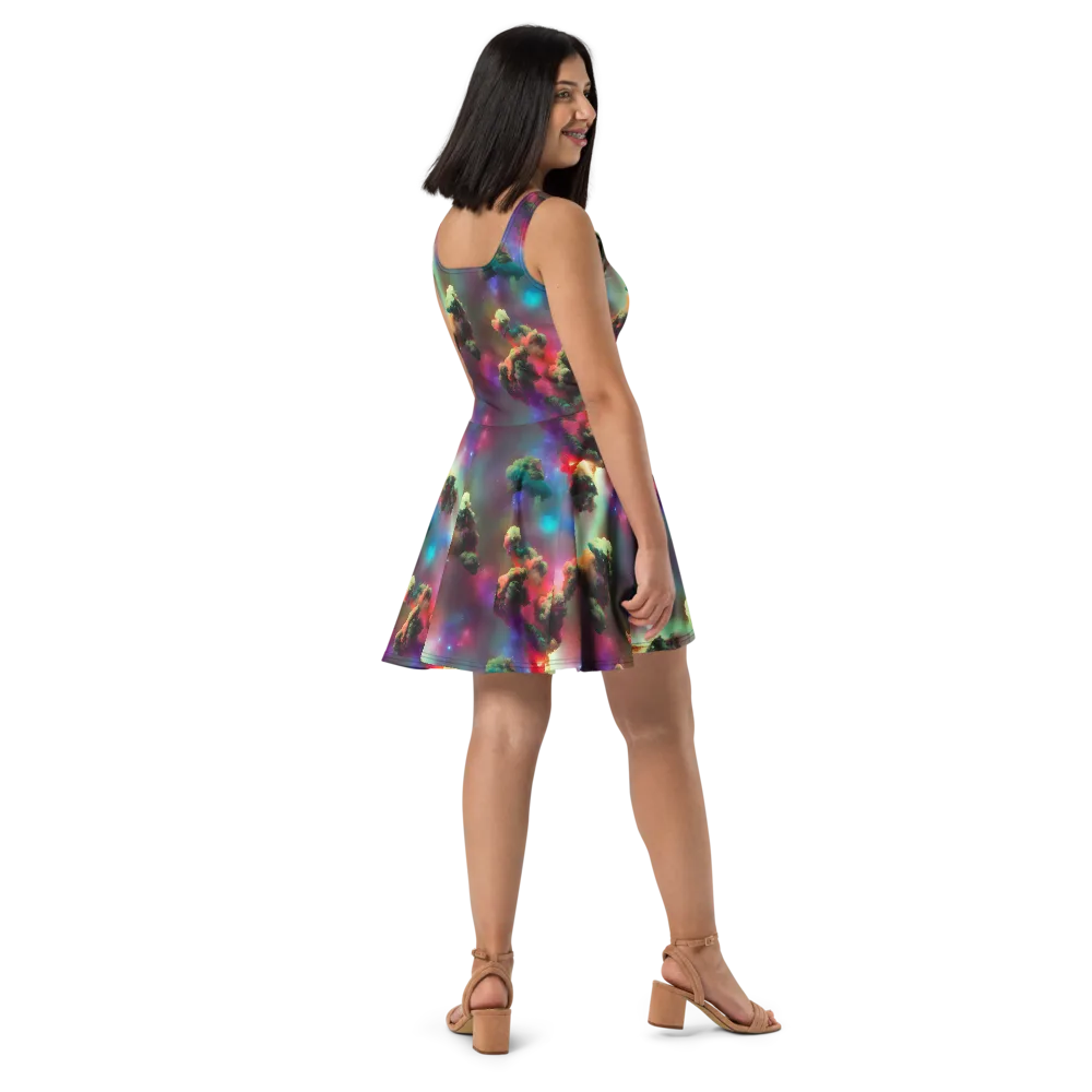 Nebula Dreams on Skater Dress — Right