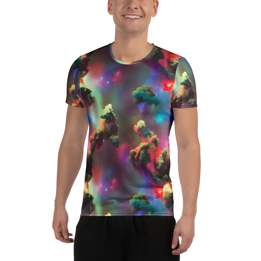 Nebula Dreams on Men's Athletic T-Shirt — Front
