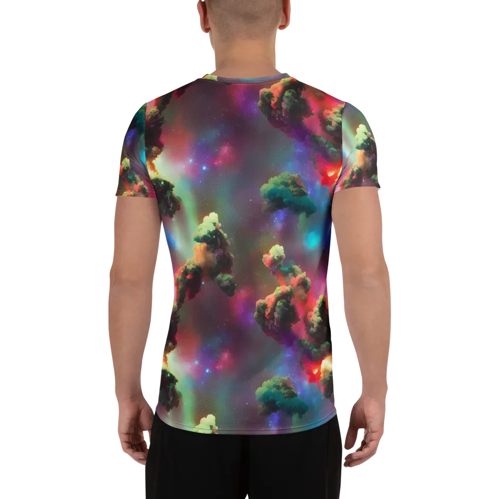 Nebula Dreams on Men's Athletic T-Shirt — Back