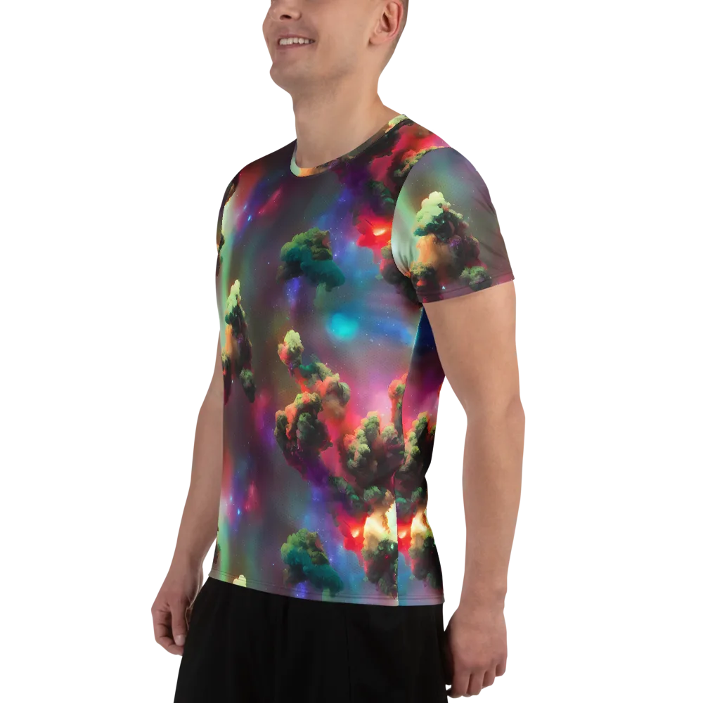 Nebula Dreams on Men's Athletic T-Shirt — Left