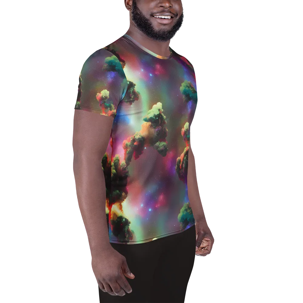 Nebula Dreams on Men's Athletic T-Shirt — Right