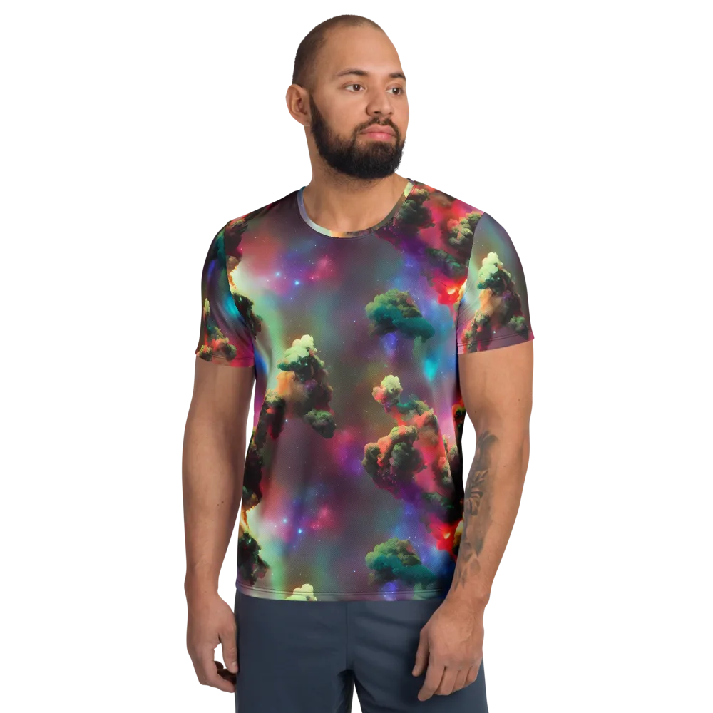 Nebula Dreams on Men's Athletic T-Shirt — Front