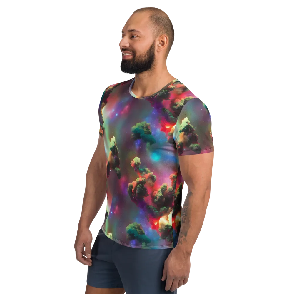 Nebula Dreams on Men's Athletic T-Shirt — Left