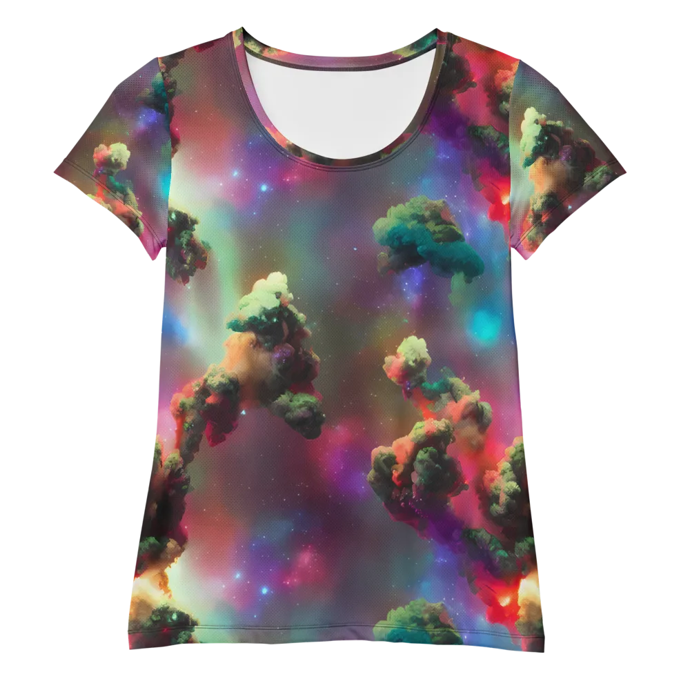 Nebula Dreams on Women's Athletic T-Shirt — Front