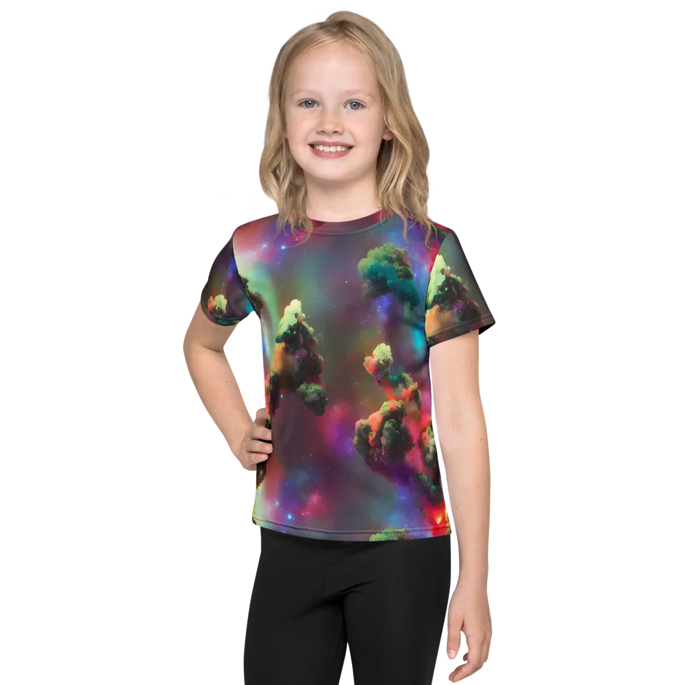 Nebula Dreams on Kids Crew Neck T-Shirt — Front