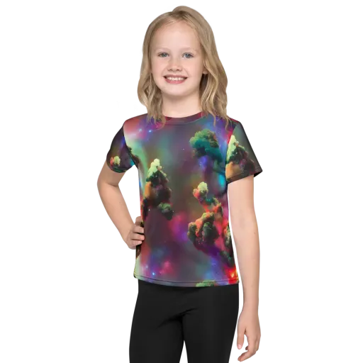 Nebula Dreams on a Kids Crew Neck T-Shirt