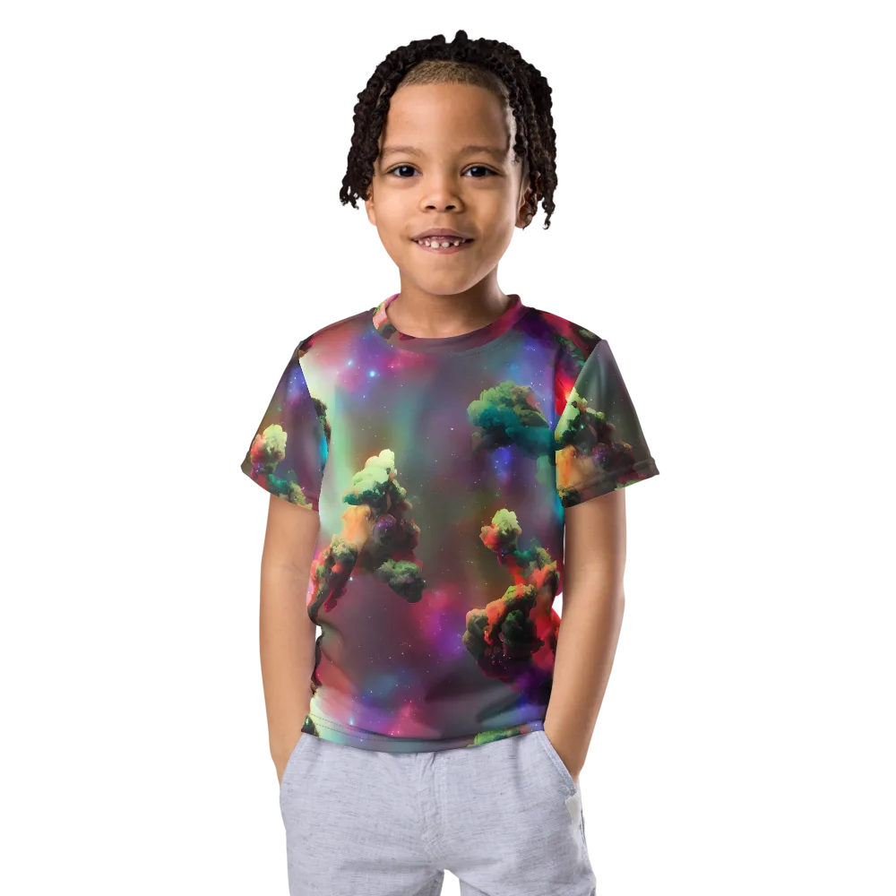Nebula Dreams on Kids Crew Neck T-Shirt — Front