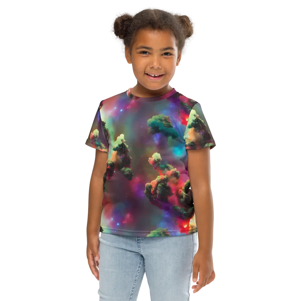 Nebula Dreams on Kids Crew Neck T-Shirt — Front