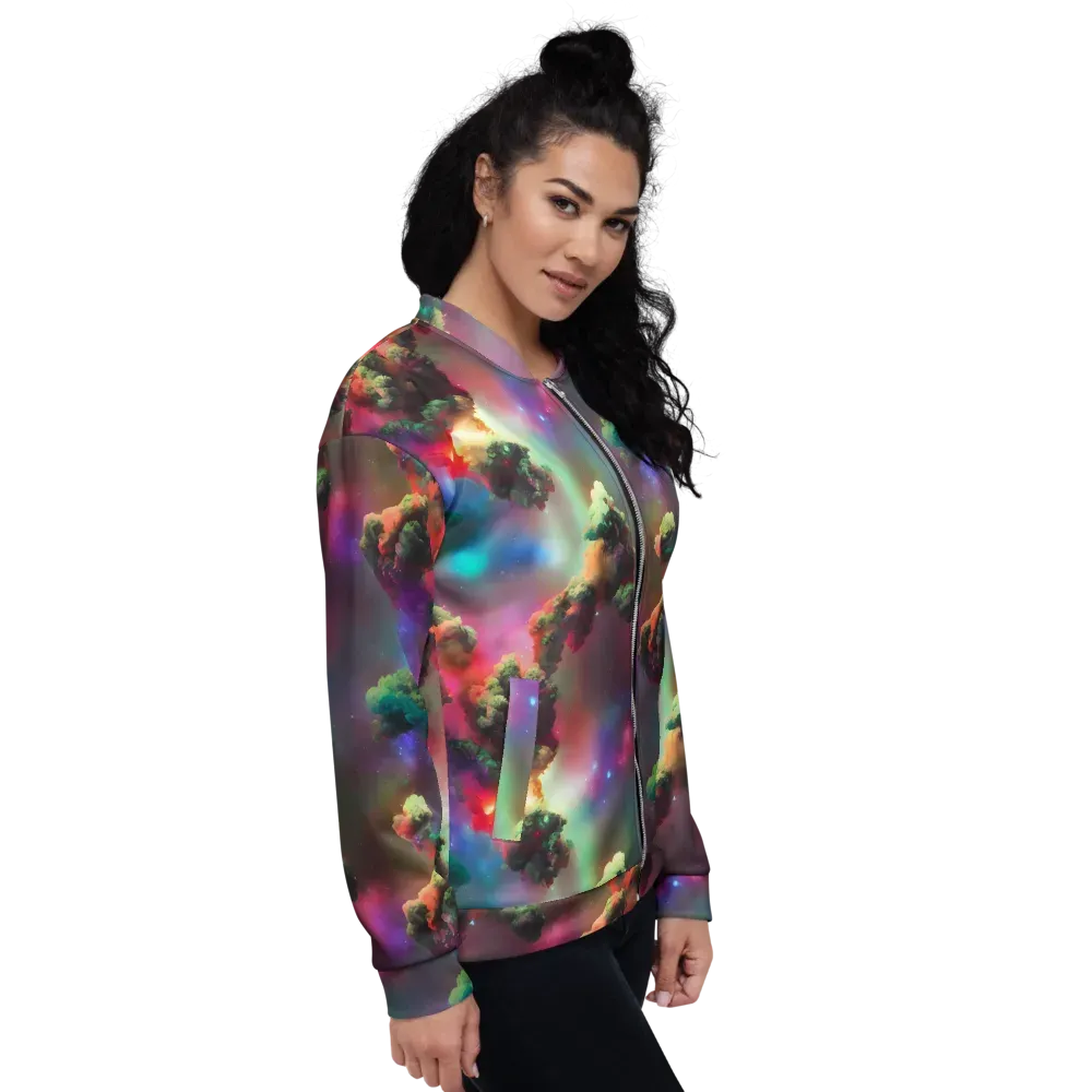Nebula Dreams on Bomber Jacket — Right