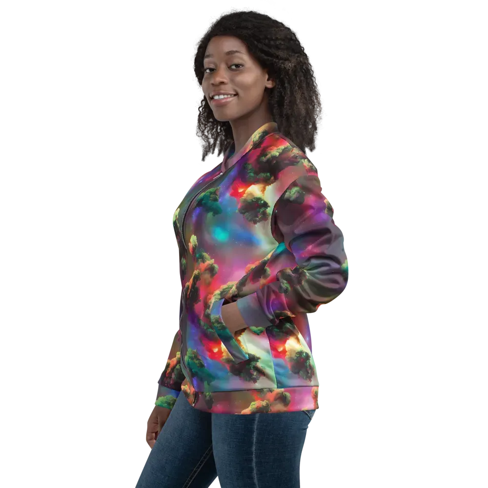 Nebula Dreams on Bomber Jacket — Left