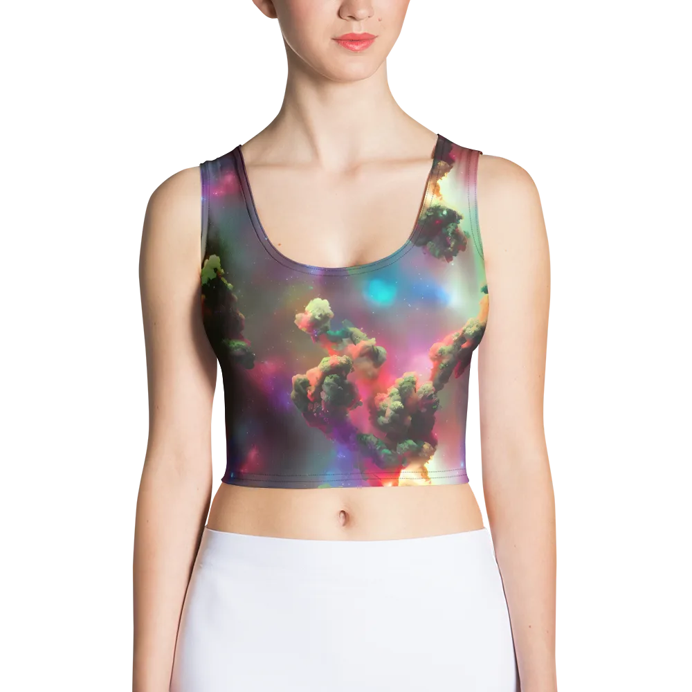 Nebula Dreams on Crop Top — Front