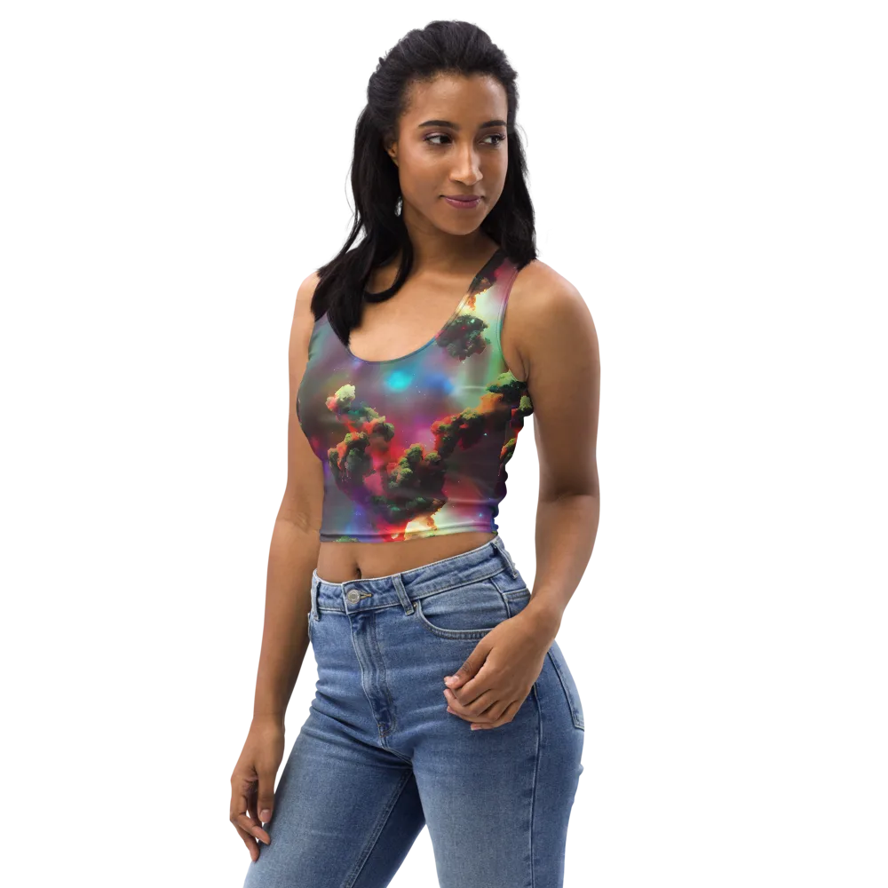 Nebula Dreams on Crop Top — Left Front