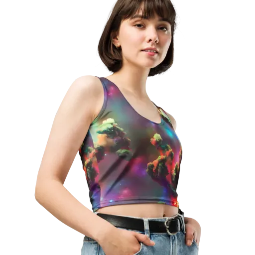 Nebula Dreams on a Crop Top
