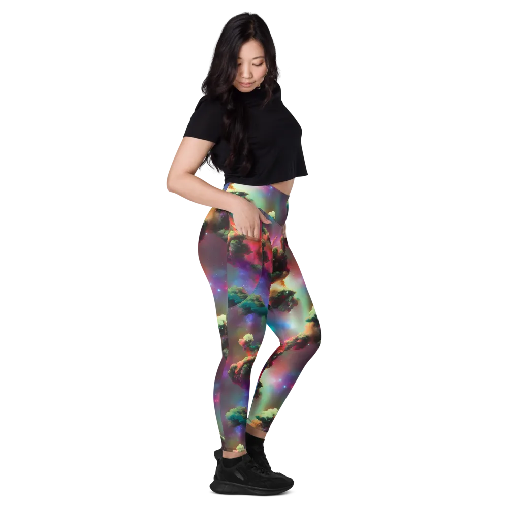 Nebula Dreams on Leggings with Pockets — Right