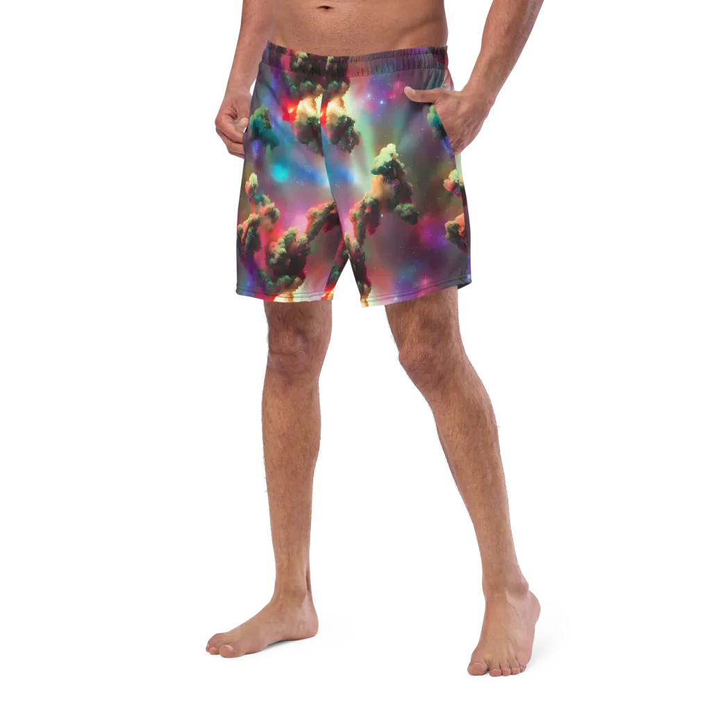 Nebula Dreams on Swim Trunks — Left Front