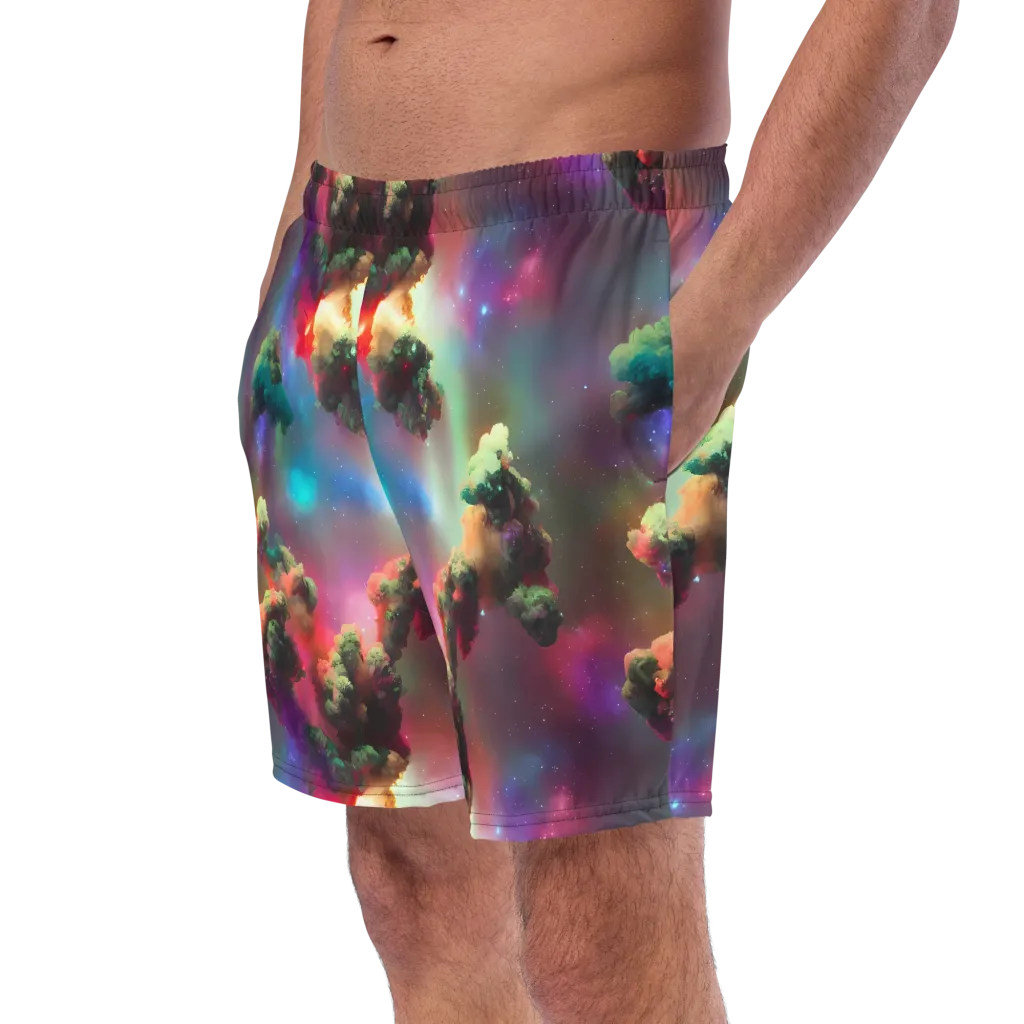 Nebula Dreams on Swim Trunks — Left Front