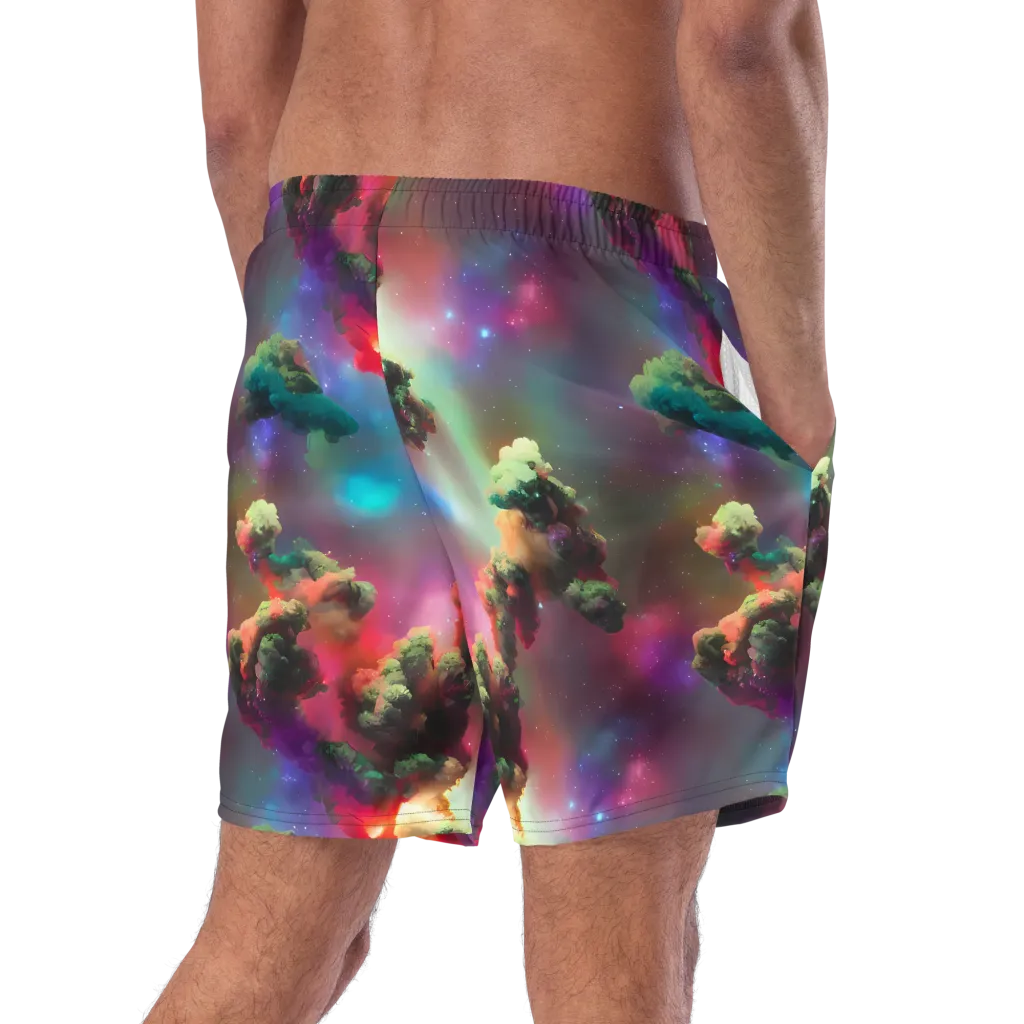 Nebula Dreams on Swim Trunks — Right Back