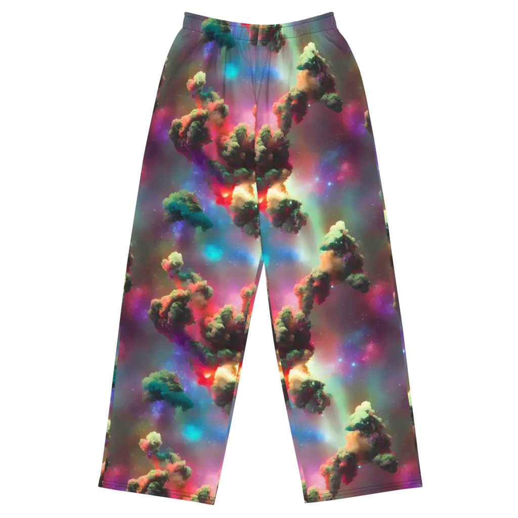 Nebula Dreams on Wide-Leg Pants — Front