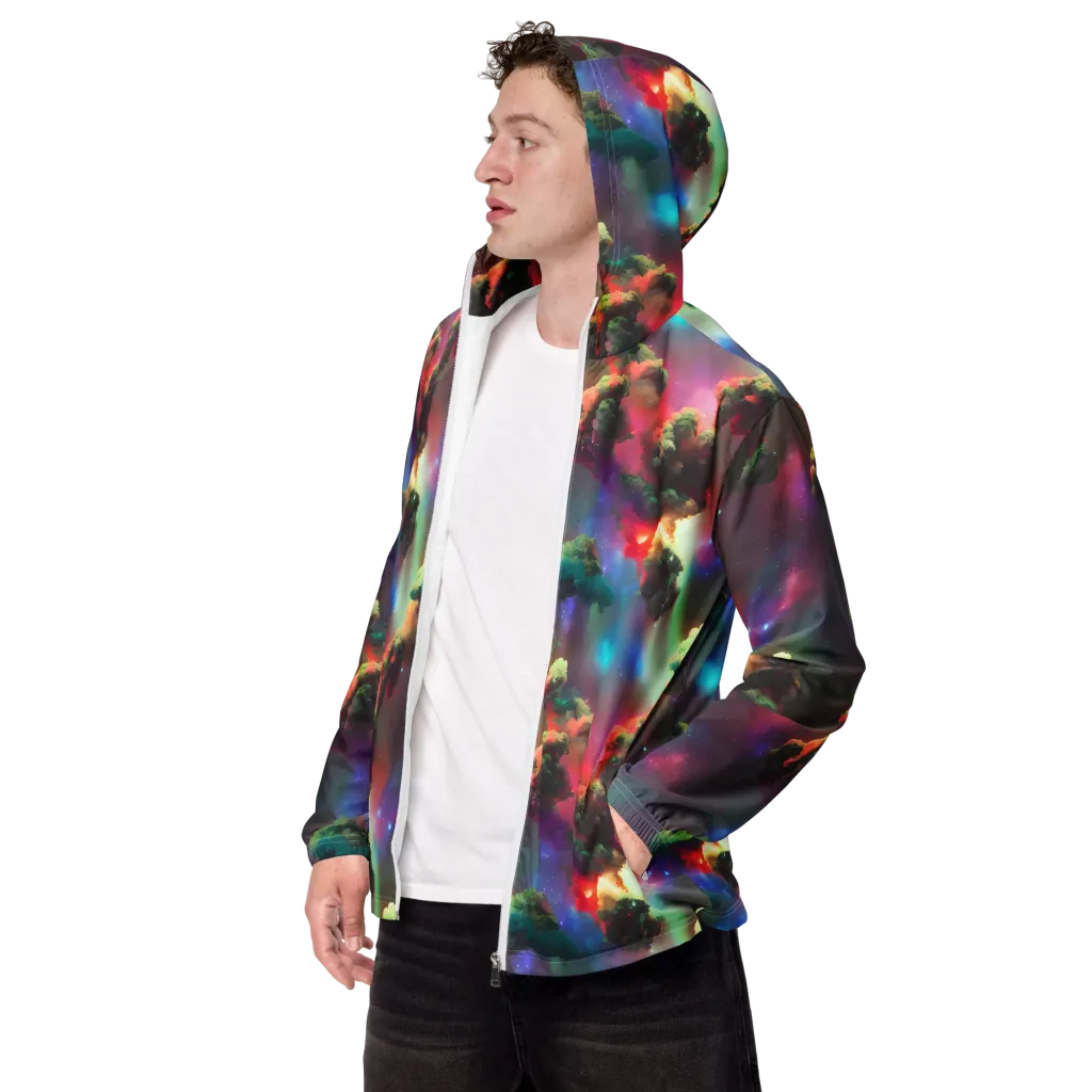 Nebula Dreams on Men's Windbreaker — Left Front