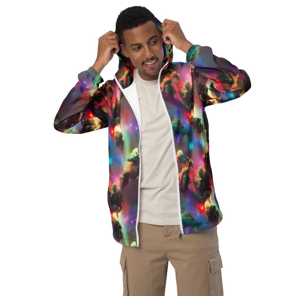 Nebula Dreams on Men's Windbreaker — Front